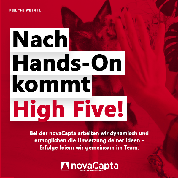 novaCapta - Nach Hands-On kommt High Five