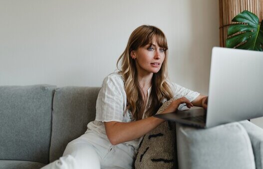 Woman working from home 