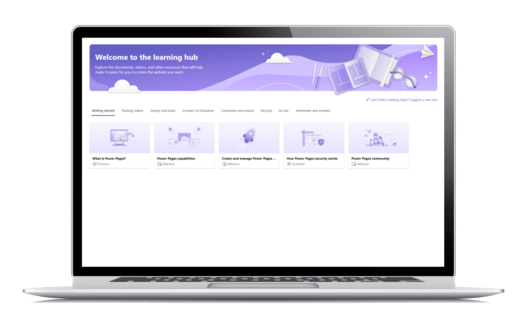 Screenshot Power Pages - Learn Hub