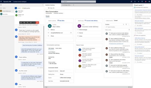 Mock-Up Microsoft Dynamics Customer Service Modul