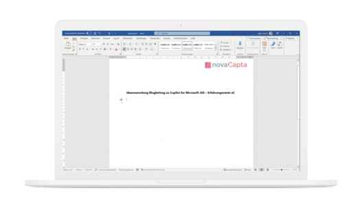 GIF mit der Funktionsweise von Microsoft Copilot in Word