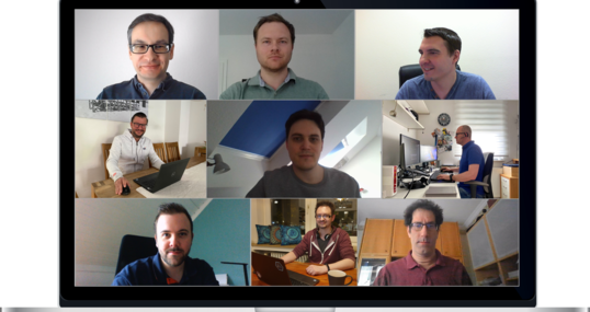 Screenshot Aufnahme Videocall der Unit "Cloud Security & Architecture"