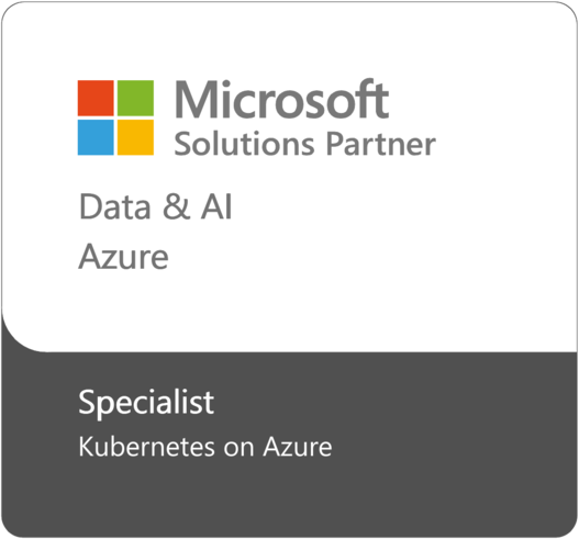 Logo Microsoft Solution Partner Data & AI mit Specialisation Kubernetes on Azure