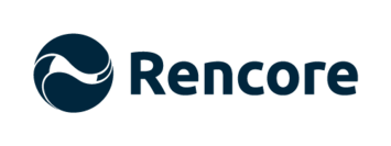 Logo der Firma Rencore mit Signet und Firmenname als Schriftzug