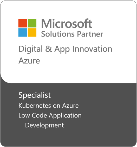 Logo Microsoft Solution Partner Specialization Digital and App Innovation