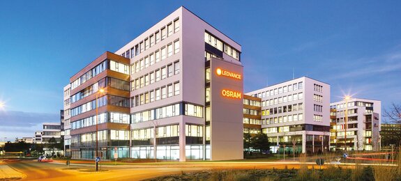 Bild der Firmenzentrale von Ledvance und Osram