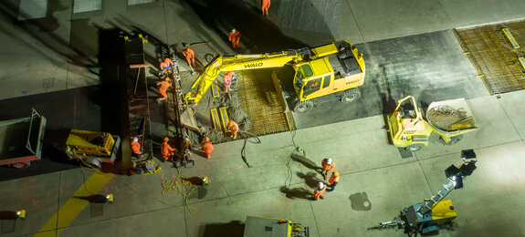 Baustelle der WALO Gruppe von oben