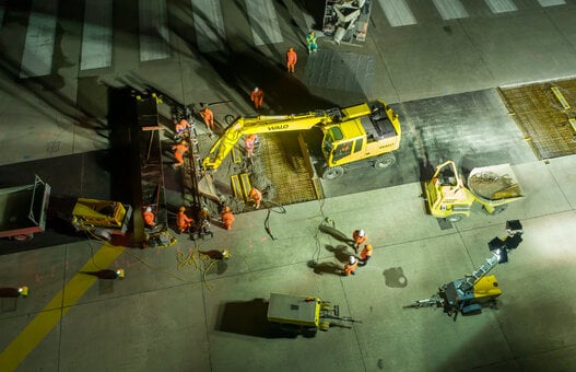 Baustelle der WALO Gruppe von oben