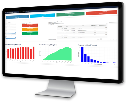 Bildschirm-Screen der Payment Risk Prediction